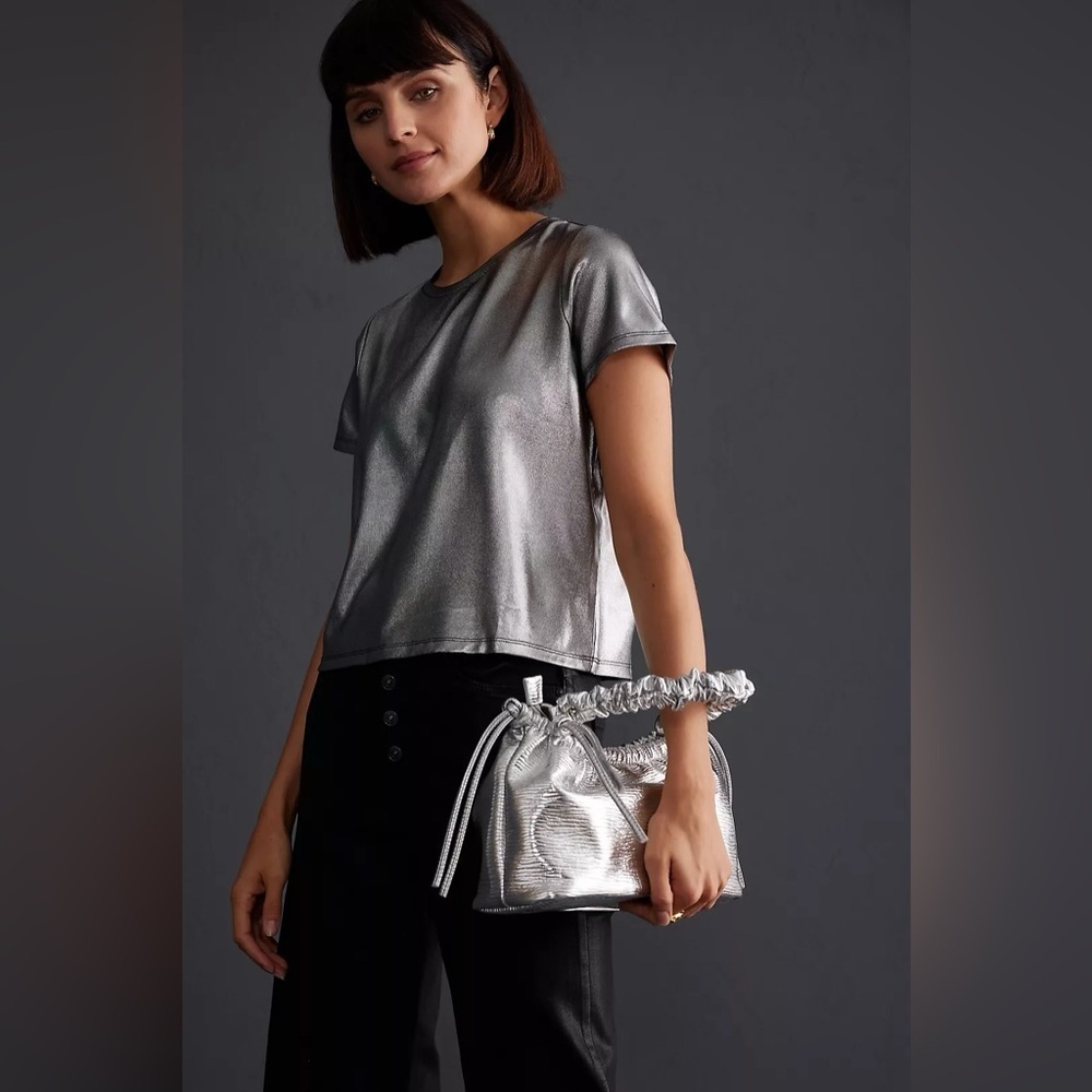 Anthropologie Porridge Shine Glam Tee NWT